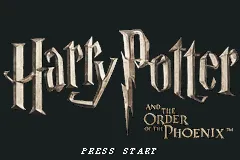 Harry Potter and the Order of the Phoenix Game Boy Advance Title screen.