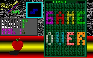 S-Tetris DOS Game Over