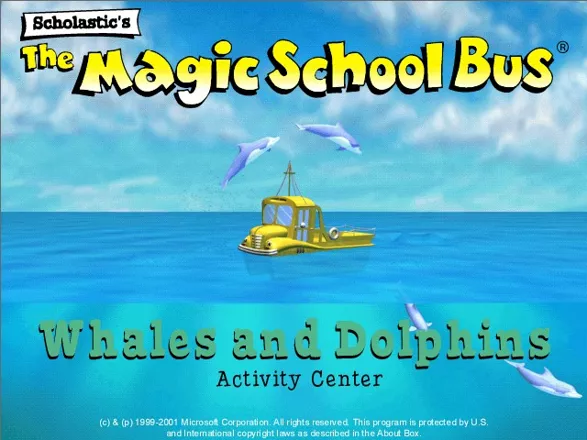 Scholastic&#x27;s The Magic School Bus Whales and Dolphins: Activity Center Windows Title screen