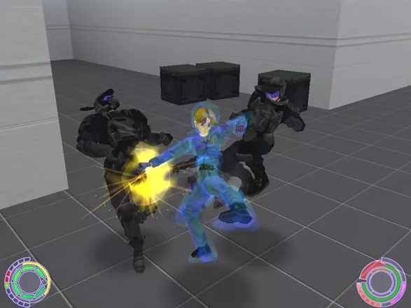 Oni Windows Beat the game and you&#x27;ll be able to play again as different characters, such as TCTF Officer Karen, seen here fighting with some Black Ops SWAT 