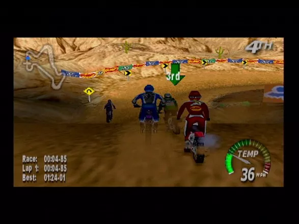 Excitebike 64 Nintendo 64 Hi-res mode is pretty, but slow.