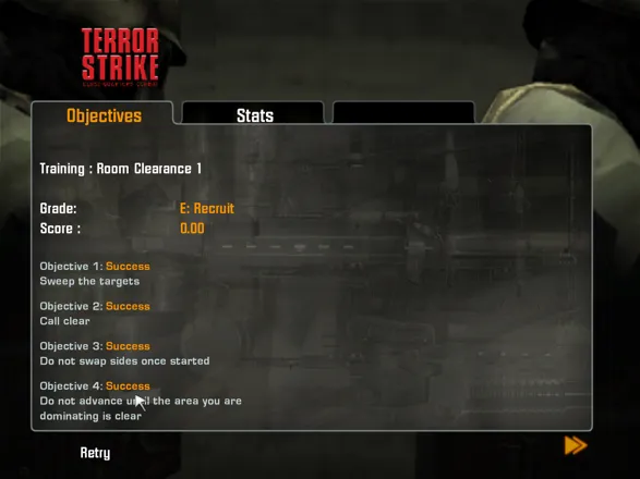 Terror Strike Windows Mission outcome.