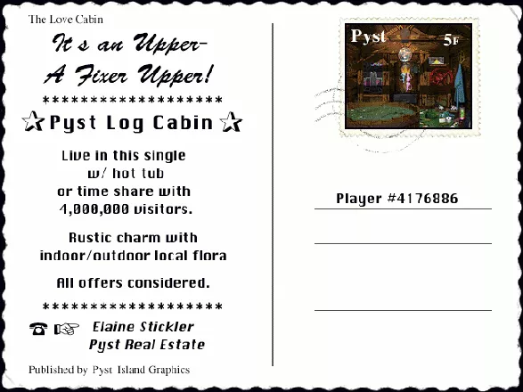Pyst Windows PYST log cabin one-in-a-lifetime offer.