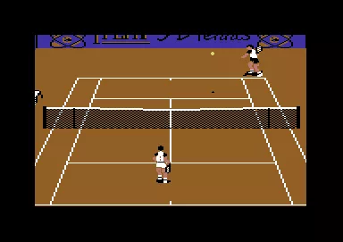 I Play: 3D Tennis Commodore 64 Ready to return, on clay