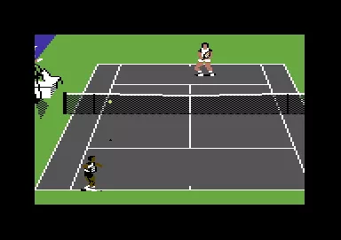 I Play: 3D Tennis Commodore 64 Might not be able to reach this shot