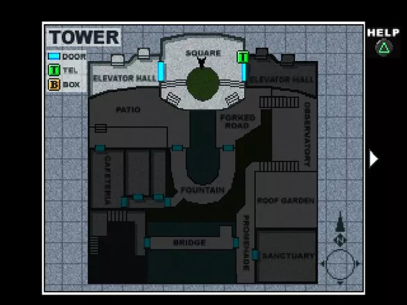 Parasite Eve II PlayStation Map of the tower