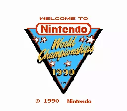 Nintendo World Championships 1990 NES Title screen.
