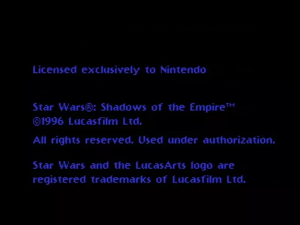 Star Wars: Shadows of the Empire Nintendo 64 Publisher Info
