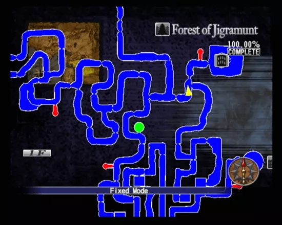 Castlevania: Curse of Darkness PlayStation 2 Map mode: The map will be a valuable asset, especially in this kind of areas.