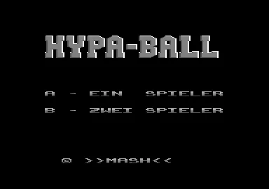 Hypaball Commodore 64 Title screen (German)