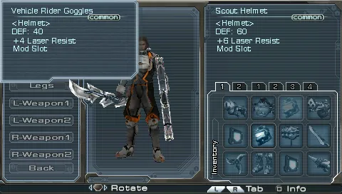 Bounty Hounds PSP Item equipment &#x2013; you can done, it only at base.