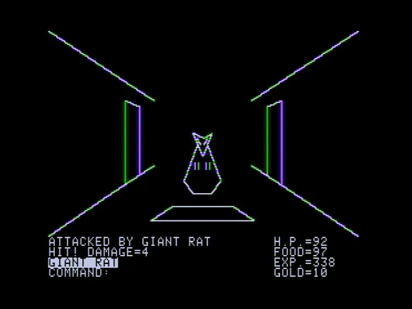 Ultima Apple II Attacked by giant rat