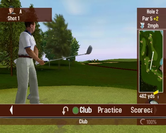 REALPLAY Golf PlayStation 2 Getting ready to tee off.