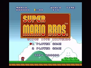 Super Mario All-Stars SNES Ok, let&#x27;s start playing... The Super Mario 1 title screen as we almost know it, but they reworked the graphics. Nice!