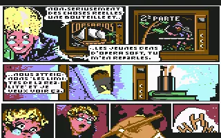 MOT Commodore 64 Comic strip intro is drawn by a hand.