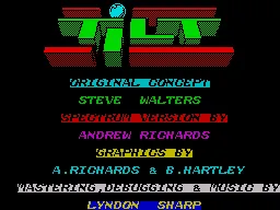 Tilt ZX Spectrum Title screen