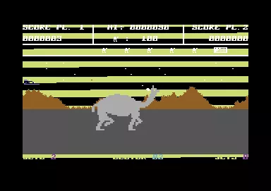 Advance of the Megacamel Commodore 64 An early use of parallaxing here