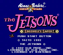 The Jetsons: Cogswell&#x27;s Caper NES Title screen