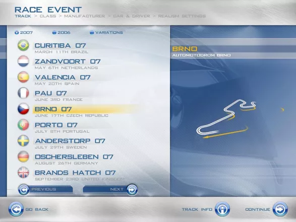 Race 07: Official WTCC Game Windows Race selection