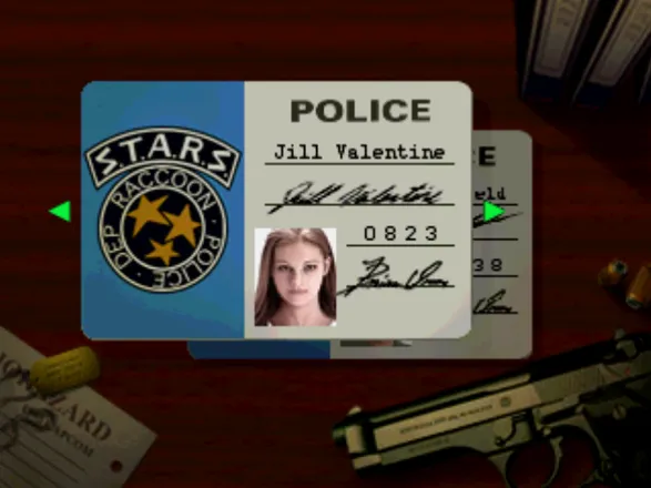 Resident Evil PlayStation Character selection