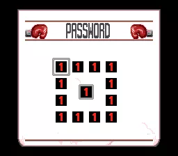 George Foreman&#x27;s KO Boxing Genesis Password screen