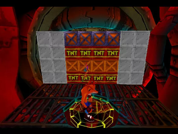 Crash Bandicoot 2: Cortex Strikes Back PlayStation How to pass this wall? It full of TNT!