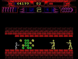 Myth: History in the Making ZX Spectrum A lengthy corridor with incoming mummies.