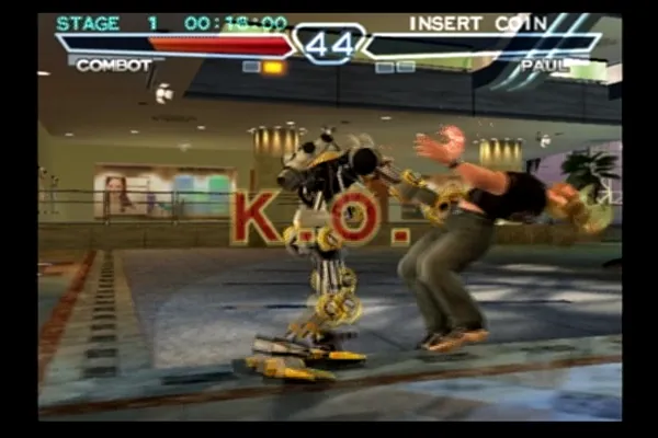 Tekken 4 PlayStation 2 Looks like Paul probably broke his neck on this knock out.