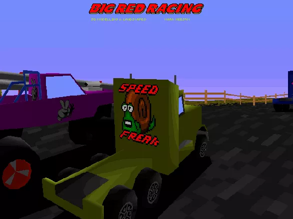 Big Red Racing DOS Big rigs vs. monster trucks