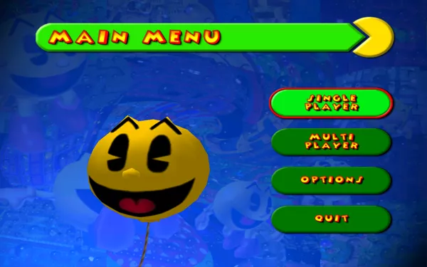 Pac-Man: Adventures in Time Windows Main menu