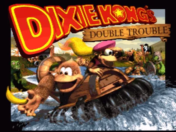 Donkey Kong Country 3: Dixie Kong&#x27;s Double Trouble! SNES Title screen