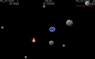 Asteroids Deluxe Atari ST The seeking blue asteroid