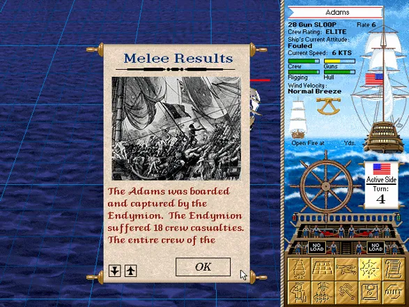 Wooden Ships &#x26; Iron Men DOS Melee results