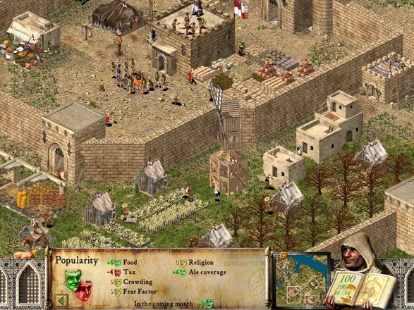 FireFly Studios&#x27; Stronghold Crusader Windows Popularity affects the gameplay. Peasants will soon leave your castle if the popularity falls below 0.