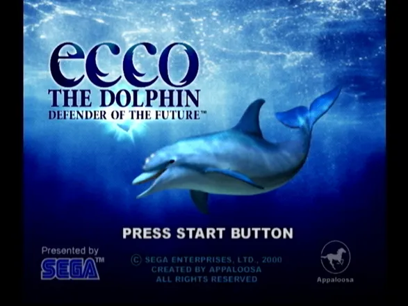 Ecco the Dolphin: Defender of the Future Dreamcast Title screen