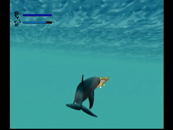 Ecco the Dolphin: Defender of the Future Dreamcast Eating a fish.