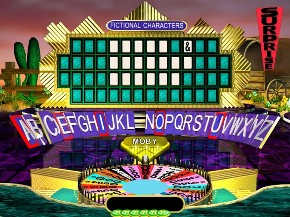 Wheel of Fortune Windows Playing a solo game.
