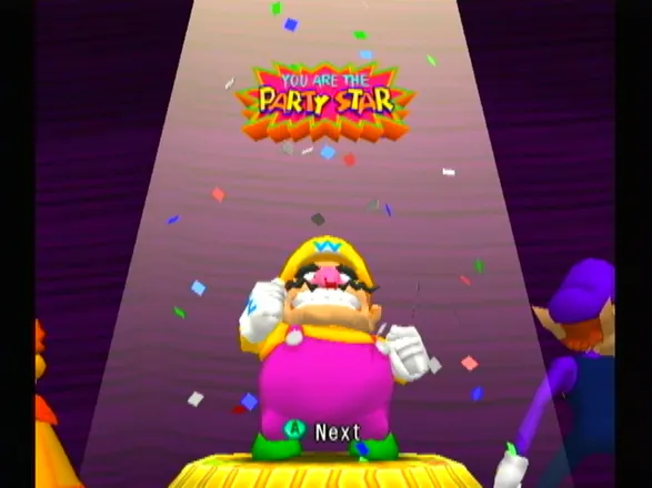 Mario Party 4 GameCube Wario triumphant