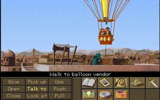 Indiana Jones and the Fate of Atlantis Amiga Off we go in a ballon!
