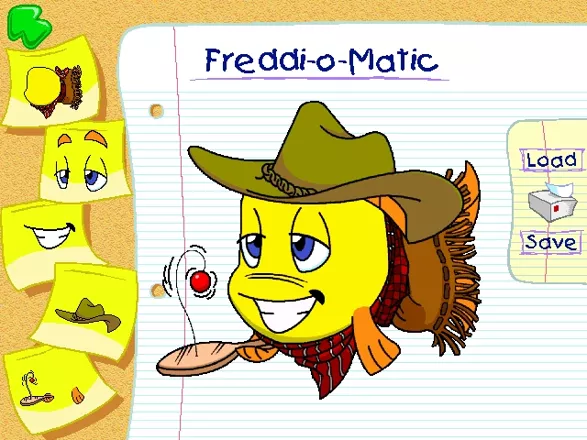 Freddi Fish&#x27;s One-Stop Fun Shop Windows ...and change Freddi&#x27;s look, save, and find the picture on the decorating page as a sticker.