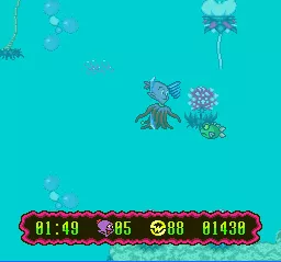 Super Widget SNES Widget has transformed into an octopus, which allows him to swim