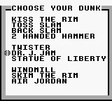 Jordan vs Bird: One on One Game Boy Choose your dunk