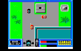 Miami Vice Amstrad CPC You&#x27;ve fired backwards at the red car...
