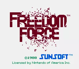 Freedom Force NES Title screen