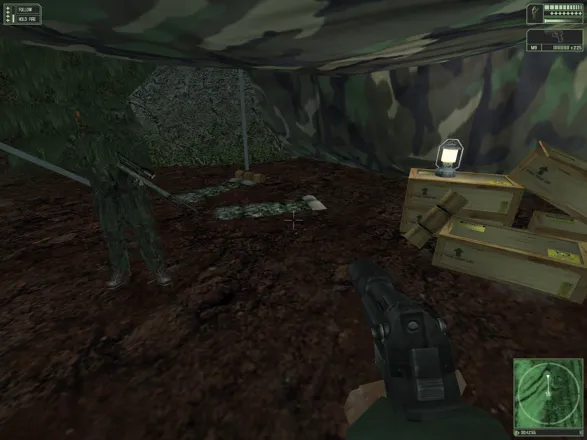 Marine Sharpshooter II: Jungle Warfare Windows This camp holds more goods but you can&#x27;t interact with closed boxes or even move them. In fact shooting at boxes clearly marked explosive does nothing.