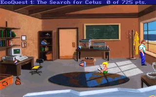 EcoQuest: The Search for Cetus DOS The game starts at Adam&#x27;s home
