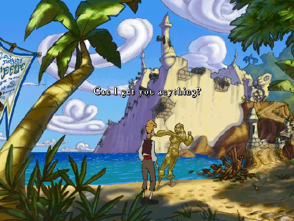 The Curse of Monkey Island Windows Starting on Plunder Island. Even seven years later, the humor of our hero is not lost...
