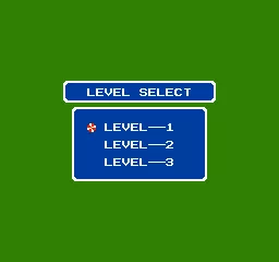 Shooting Range NES Difficulty level screen