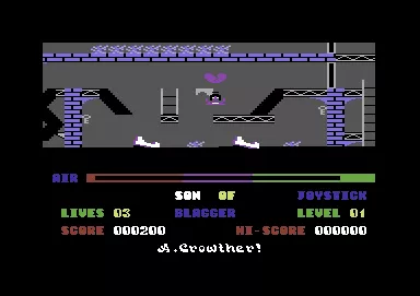 Son of Blagger Commodore 64 Killed by a purple blob