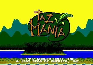 Taz-Mania Genesis Title screen